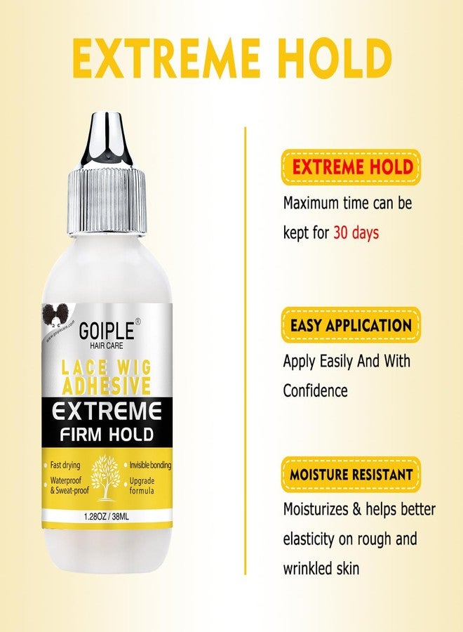 Goiple Wig Accessory Essentials Kit Lace Front Wig Glue & Remover, Wig Caps, Elastic Band, Hair Wax Stick, Edge Control, Edge Brush, Hair Shear Dermaplanning Razor Tool and Edge Scarf - 10PCS - Image 2